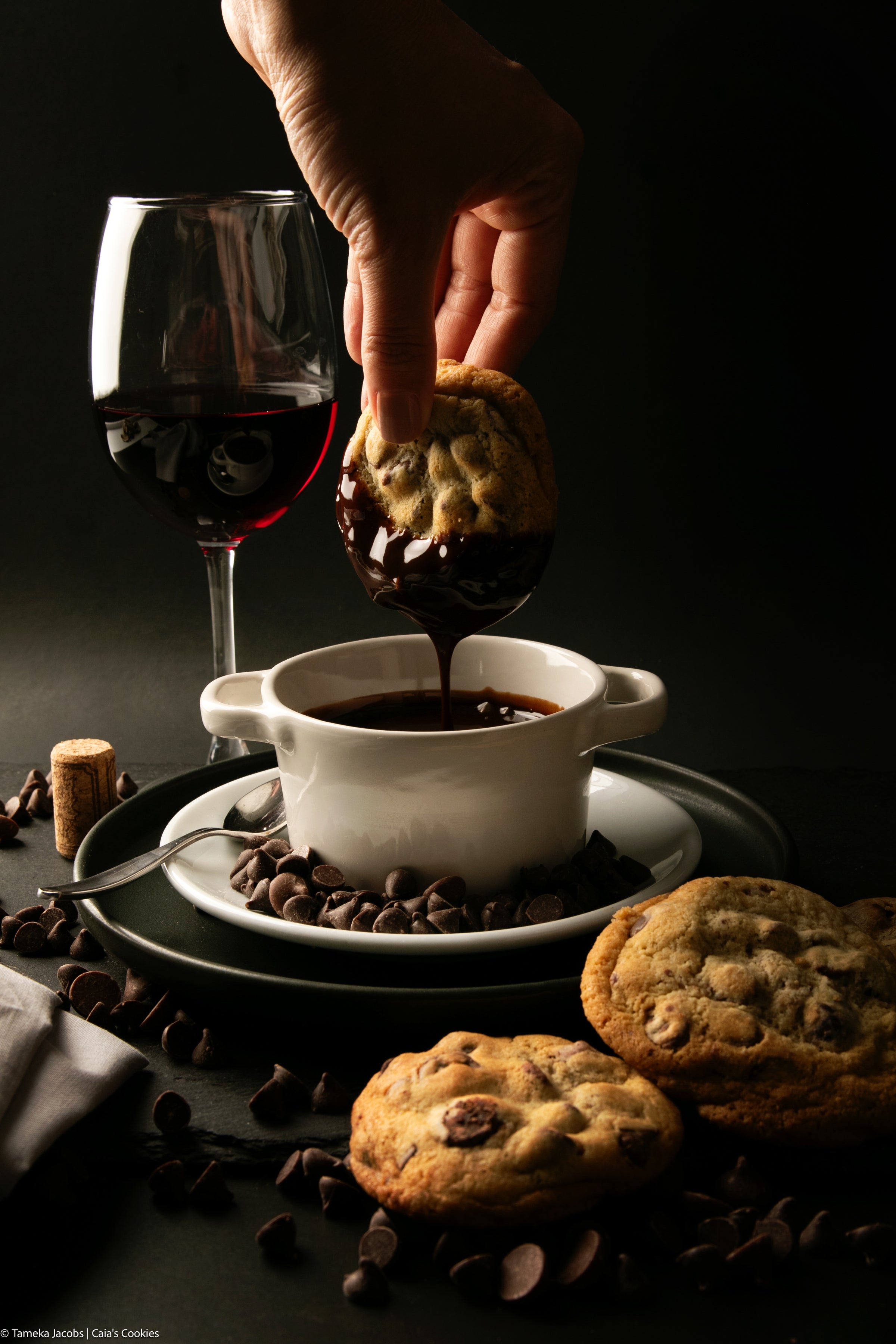 Indulge in rich and chocolatey double chocolate chip cookies.